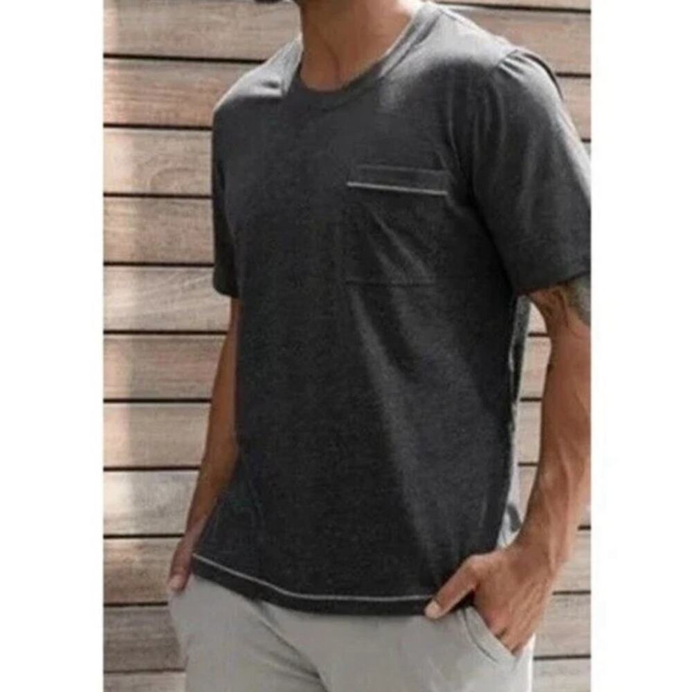 Lahgo Lunya Restore Short Sleeve Pajama T-Shirt - Grey | Small | S